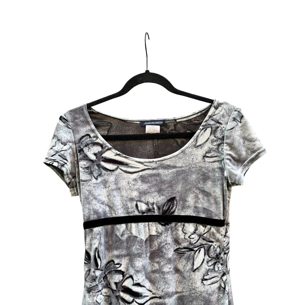 Vintage Y2K 90s Style Velvet Whimsygoth Grunge Mini Dress Jonathan Martin, Small - Picture 3 of 6